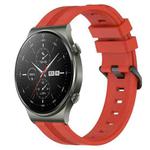 For Huawei GT2 Pro 22mm Concave Striped Slicone Watch Band(Red)