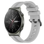 For Huawei GT2 Pro 22mm Concave Striped Slicone Watch Band(Grey)