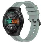 For Huawei Watch GT 2E 22mm Concave Striped Slicone Watch Band(Grayish Green)