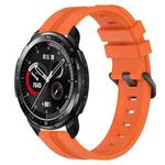 For Honor Watch GS Pro 22mm Concave Striped Slicone Watch Band(Orange)