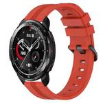 For Honor Watch GS Pro 22mm Concave Striped Slicone Watch Band(Red)