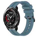 For Honor Watch GS Pro 22mm Concave Striped Slicone Watch Band(Rock Cyan)