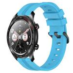 For Honor Watch Dream 22mm Concave Striped Slicone Watch Band(Sky Blue)