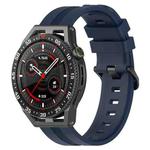 For Huawei Watch GT3 SE 22mm Concave Striped Slicone Watch Band(Navy Blue)