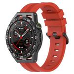 For Huawei Watch GT3 SE 22mm Concave Striped Slicone Watch Band(Red)