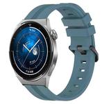 For Huawei Watch GT3 Pro 43mm 20mm Concave Striped Slicone Watch Band(Rock Cyan)