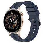 For Huawei Watch GT3 42mm 20mm Concave Striped Slicone Watch Band(Navy Blue)