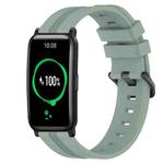 For Honor Watch ES 20mm Concave Striped Slicone Watch Band(Grayish Green)