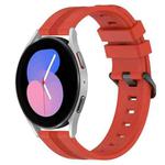 For Samsung Galaxy Watch5 40mm 20mm Concave Striped Slicone Watch Band(Red)