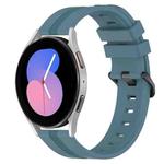 For Samsung Galaxy Watch5 40mm 20mm Concave Striped Slicone Watch Band(Rock Cyan)