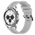 For Samsung  Galaxy Watch 4 Classic 42mm 20mm Concave Striped Slicone Watch Band(Grey)
