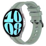 For Samsung Galaxy Watch 6 44mm 20mm Concave Striped Slicone Watch Band(Grayish Green)