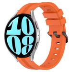 For Samsung Galaxy Watch 6 40mm 20mm Concave Striped Slicone Watch Band(Orange)