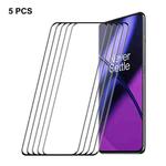 For OnePlus 11 5pcs ENKAY Hat-Prince 3D Hot Bending Explosion-proof Full Glue Tempered Glass Film