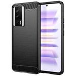 For Xiaomi Redmi K60 Pro Brushed Texture Carbon Fiber TPU Phone Case(Black)