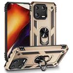 For Xiaomi 13 Shockproof TPU + PC Phone Case with Holder(Gold)