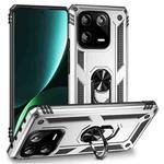 For Xiaomi 13 Pro Shockproof TPU + PC Phone Case with Holder(Silver)