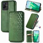 For vivo T2X 5G Cubic Grid Pressed Magnetic Leather Phone Case(Green)