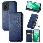 For vivo T2X 5G Cubic Grid Pressed Magnetic Leather Phone Case(Blue)