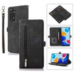 For Xiaomi Redmi Redmi A1 Zipper Card Slot Buckle Wallet Leather Phone Case(Black)