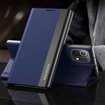 For Xiaomi 13 Side Electroplated Adsorption Leather Phone Case(Dark Blue)