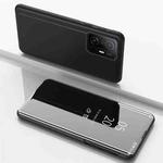 For Xiaomi 13 Pro Plated Mirror Horizontal Flip Leather Case with Holder(Black)