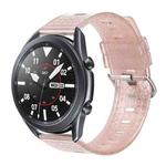 For Samsung Galaxy Watch3 45mm 22mm Transparent Shiny Diamond TPU Watch Band(Pink)