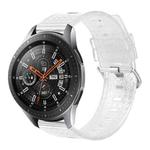 For Samsung Galaxy Watch 46mm 22mm Transparent Shiny Diamond TPU Watch Band(White)