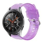 For Samsung Galaxy Watch 46mm 22mm Transparent Shiny Diamond TPU Watch Band(Purple)