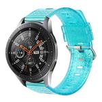 For Samsung Galaxy Watch 46mm 22mm Transparent Shiny Diamond TPU Watch Band(Blue)