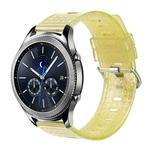 For Samsung Gear S3 Classic 22mm Transparent Shiny Diamond TPU Watch Band(Yellow)