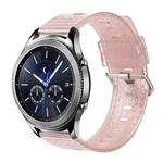 For Samsung Gear S3 Classic 22mm Transparent Shiny Diamond TPU Watch Band(Pink)