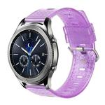 For Samsung Gear S3 Classic 22mm Transparent Shiny Diamond TPU Watch Band(Purple)