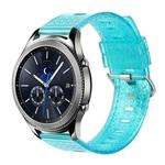 For Samsung Gear S3 Classic 22mm Transparent Shiny Diamond TPU Watch Band(Blue)