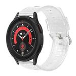For Samsung Galaxy Watch5 Pro 20mm Transparent Shiny Diamond TPU Watch Band(White)