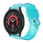 For Samsung Galaxy Watch5 Pro 20mm Transparent Shiny Diamond TPU Watch Band(Blue)