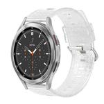 For Samsung Galaxy Watch4 / Watch4 Classic 20mm Transparent Shiny Diamond TPU Watch Band(White)