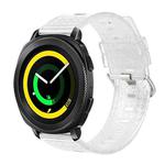 For Samsung Galaxy Gear Sport / Gear S2 Classic 20mm Transparent Shiny Diamond TPU Watch Band(White)