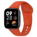 For Redmi Watch 3 Loop Type Solid Color Silicone Watch Band(Orange)