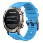 For Amazfit Falcon 22mm Quick-Release Solid Color Silicone Watch Band(Sky Blue)