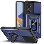 For OPPO A17 Sliding Camera Cover Design Phone Case(Blue)