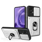 For Motorola Moto Edge 30 Neo Sliding Camshield Card Phone Case(Silver)