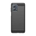 For Motorola Moto G53 Brushed Texture Carbon Fiber TPU Phone Case(Black)