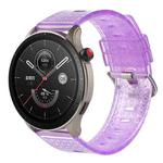 For Huawei Watch Buds 22mm Transparent Shiny Diamond TPU Watch Band(Purple)