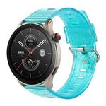 For Huawei Watch Buds 22mm Transparent Shiny Diamond TPU Watch Band(Blue)