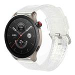 For Huawei Watch GT Runne 22mm Transparent Shiny Diamond TPU Watch Band(Whtie)