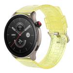 For Huawei Watch GT Runne 22mm Transparent Shiny Diamond TPU Watch Band(Yellow)