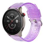 For Huawei Watch GT3 46mm 22mm Transparent Shiny Diamond TPU Watch Band(Purple)