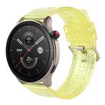 For Huawei Watch GT3 46mm 22mm Transparent Shiny Diamond TPU Watch Band(Yellow)