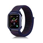 Simple Fashion Nylon Watch Band with Frame for Apple Watch Series 5 & 4 40mm(Indigo)